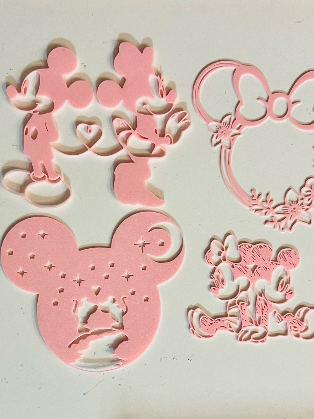 Pink Silhouette Featuring Iconic Shapes